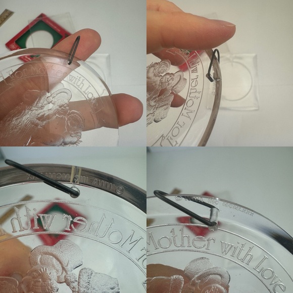 Vtg 80 Christmas For Mother w Love Clear Acrylic Ornament Shoppe Design Collect - Picture 7 of 12